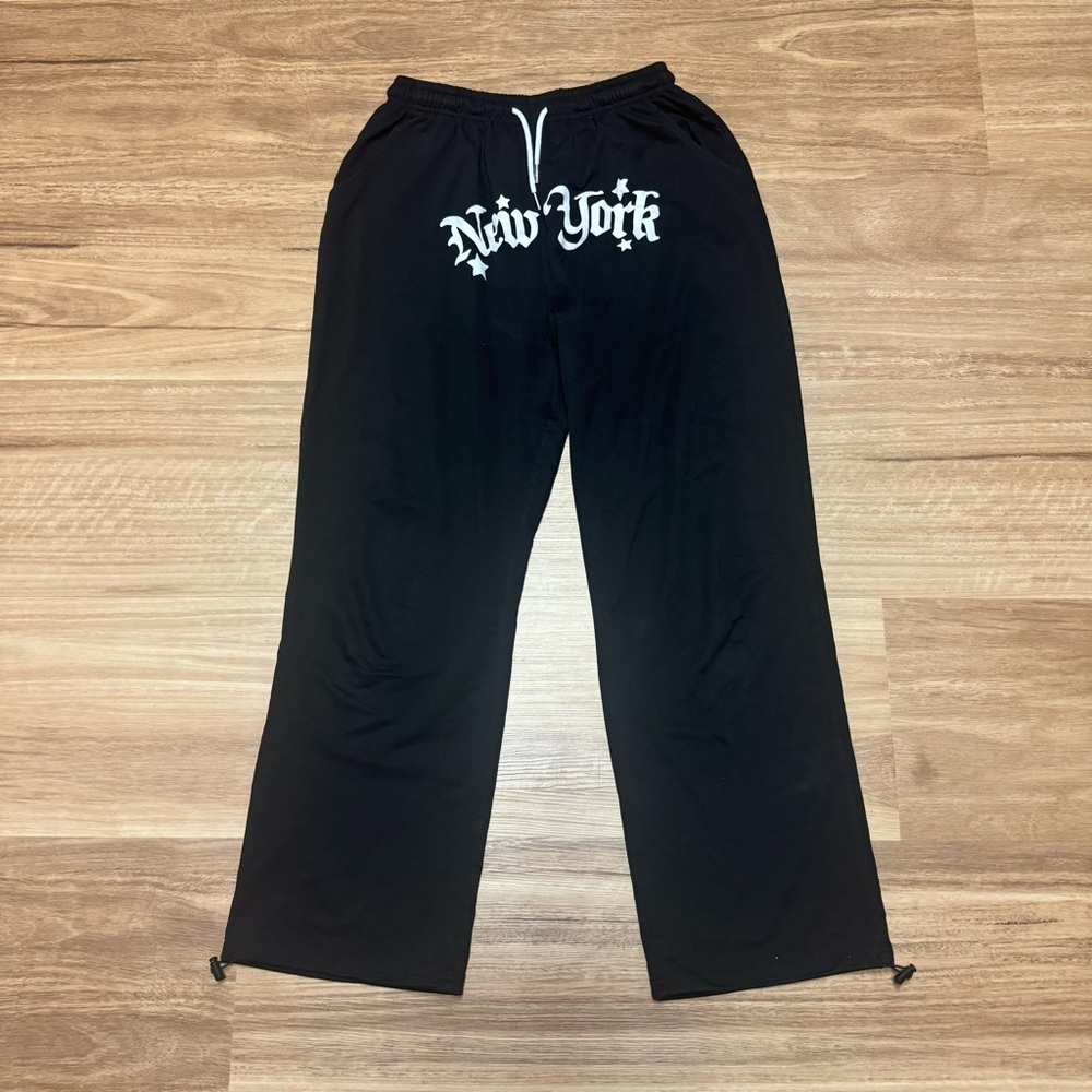 Y2K White detailing sweatpants